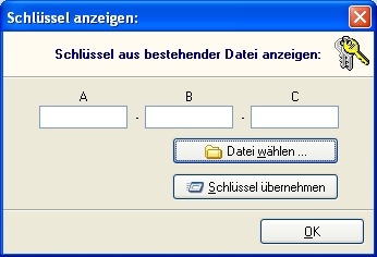 installation key dialog
